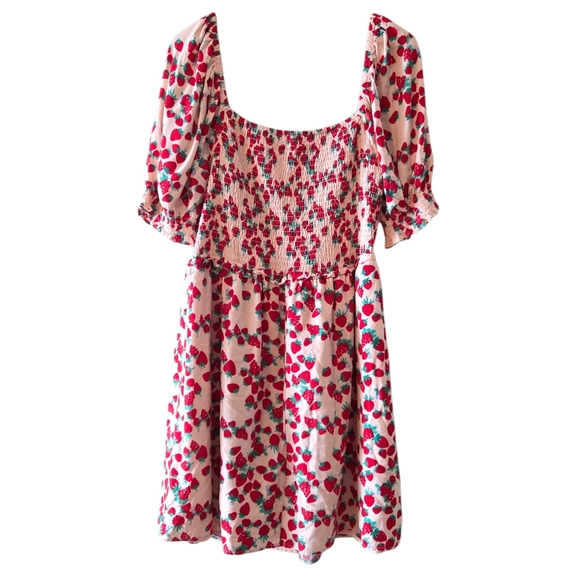 BETSEY JOHNSON Women's Dress Size XXL Strawberry Fields Tiered Smocked Midi - Picture 5 of 16
